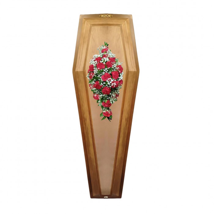 Композиция на крышку гроба из живых цветов № 11